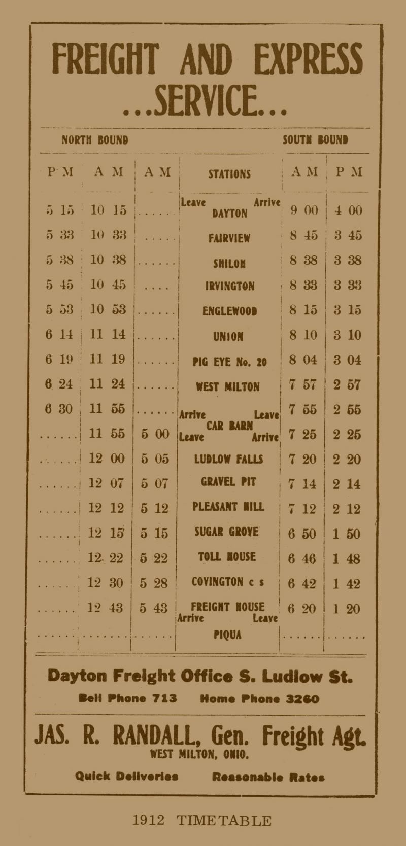 timetable